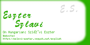 eszter szlavi business card